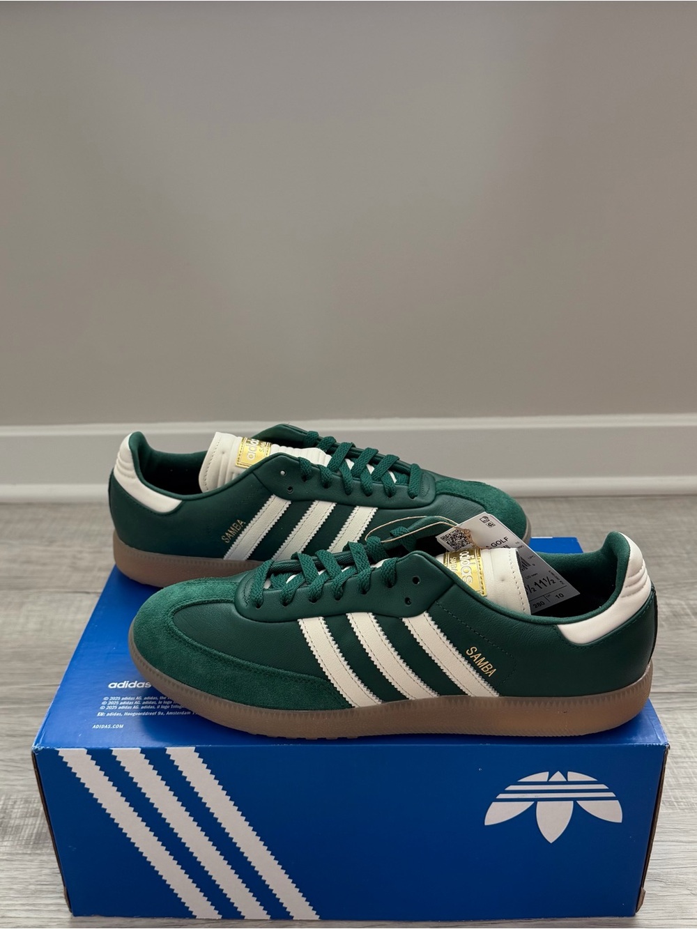 Adidas Samba Spikeless Golf Shoes “Collegiate Green/Off White/Gum” JP8652